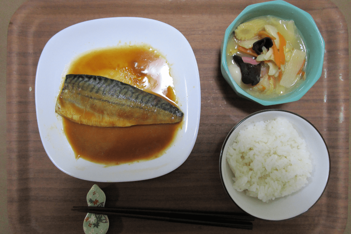 さばの味噌煮&八宝菜